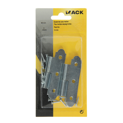 Mack 1013258 – 2 spanische Scharniere rechts verzinkt H 80 x B 45 mm | 5 Stück