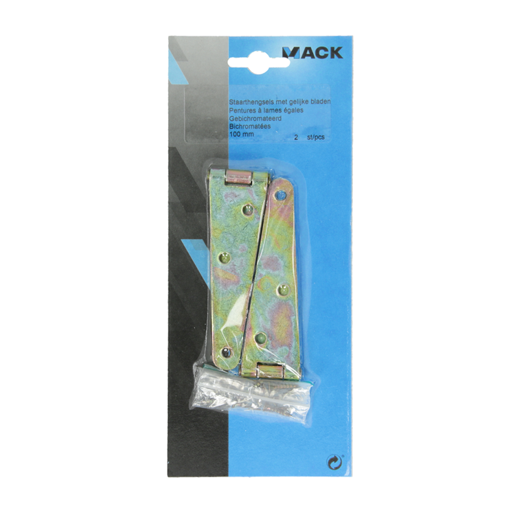 Mack 1013340 - 2 Heckstangen gel.bl.verzinkt100 mm | 2 Stk