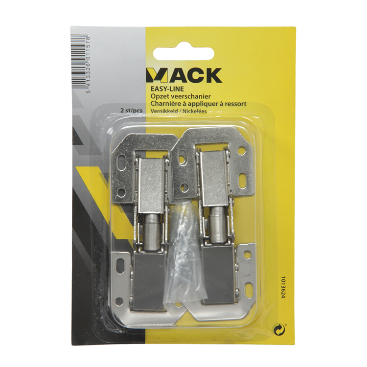 Mack 1013624 - 2 Federscharniere vernickelt Easy-Line | 5 Stück
