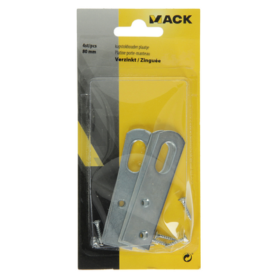 Mack 1013285 - 4 Regalösen verzinkt 80 mm | 5 Stück