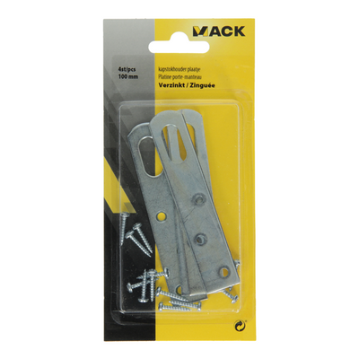 Mack 1013286 - 4 Regalösen verzinkt 100 mm | 5 Stück