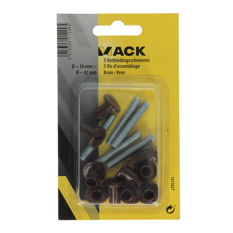 Mack 1015827 – 5 braune Verbindungsschrauben 34–44 mm | 10 Stück