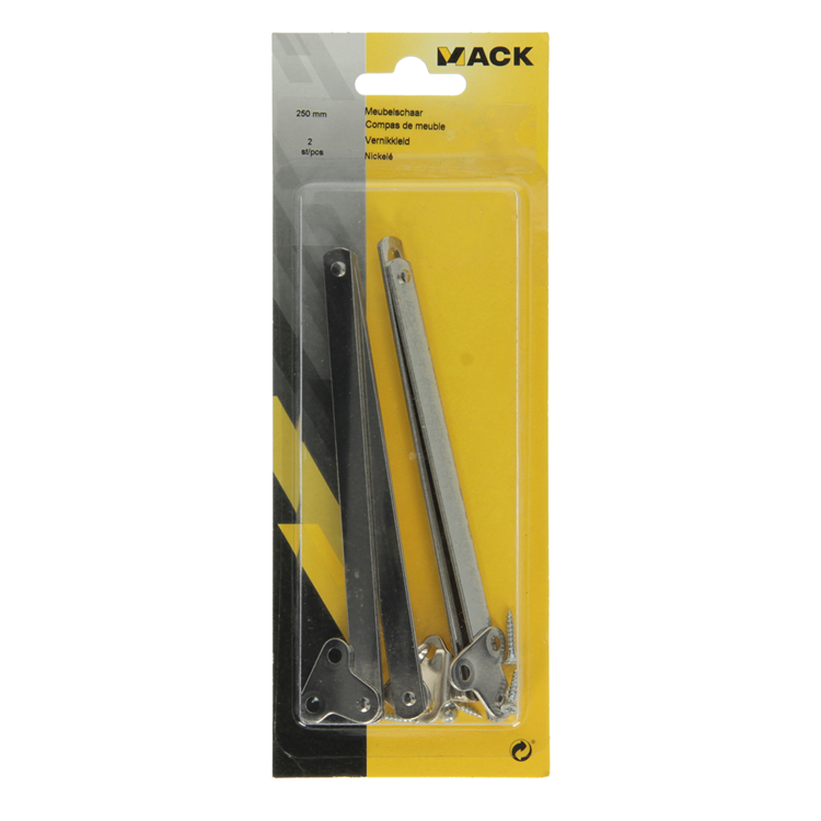 Mack 1013344 - 2 Möbelscheren vernickelt 250 mm | 5 Stück