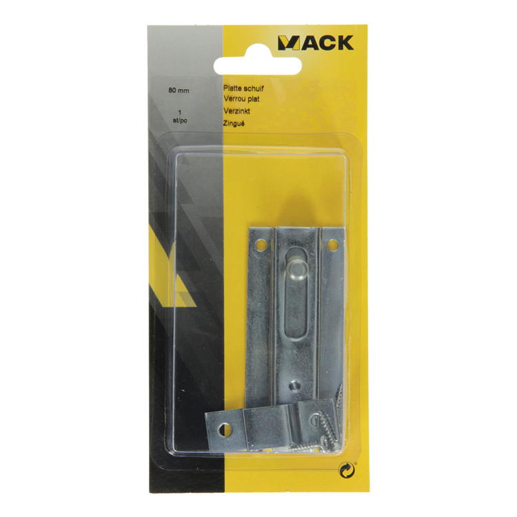 Mack 1013277 – 1 Flachrutsche verzinkt a 80 – b 25 mm | 5 Stück