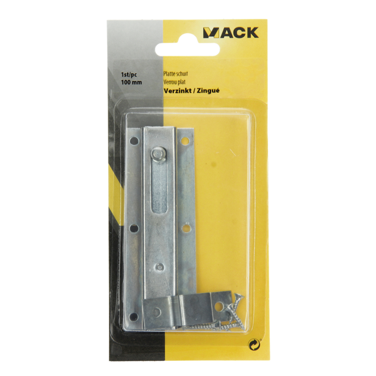 Mack 1013278 – 1 Flachrutsche verzinkt a 100 – b 25 mm | 5 Stück