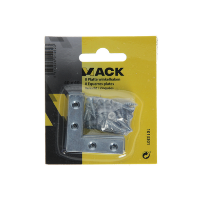 Mack 1013301 - 8 flache Quadrate verzinkt 40x40x10x2mm | 10 Stück