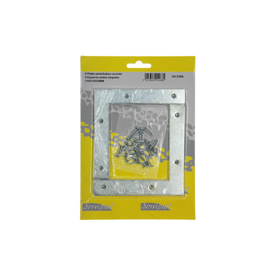Mack 1013306 - 8 flache Quadrate verzinkt 125x125x20x2mm | 10 Stück