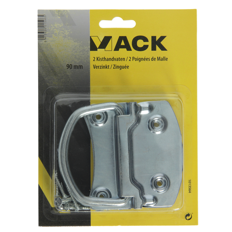 Mack 1013564 - 2 Kastengriffe verzinkt 90mm | 5 Stück
