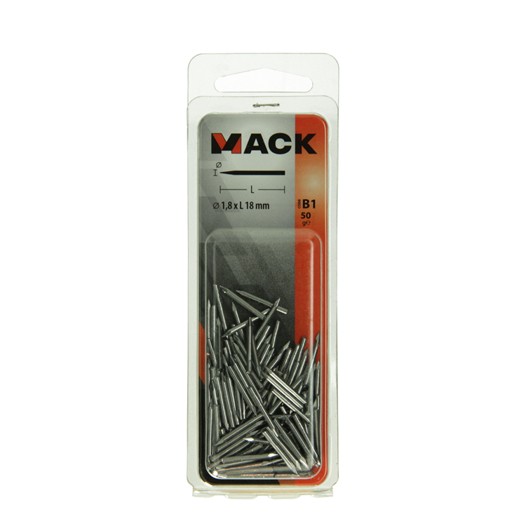 Mack 1017197 – Diamantnagel Stahl unbehandelt 50gr 1,8 x 18 mm | 10 Stück