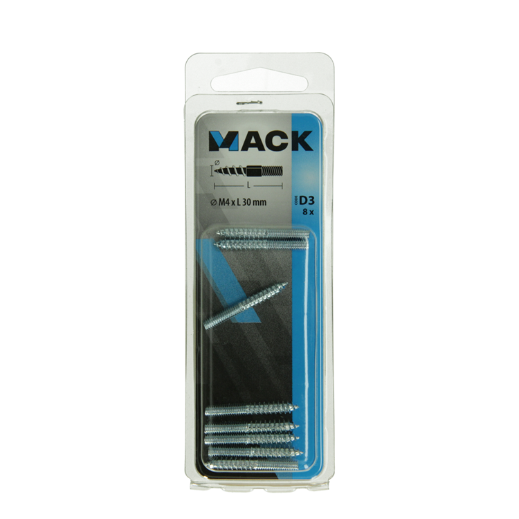 Mack 1017666 – Stockendholz + Meterware. Drahtleitung 8 Stück m4x30 | 10 Stück