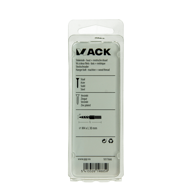 Mack 1017666 – Stockendholz + Meterware. Drahtleitung 8 Stück m4x30 | 10 Stück
