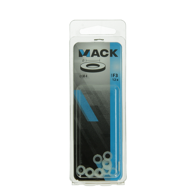 Mack 1017729 – Unterlegscheibe Nylon 12 Stück M4 | 10 Stück