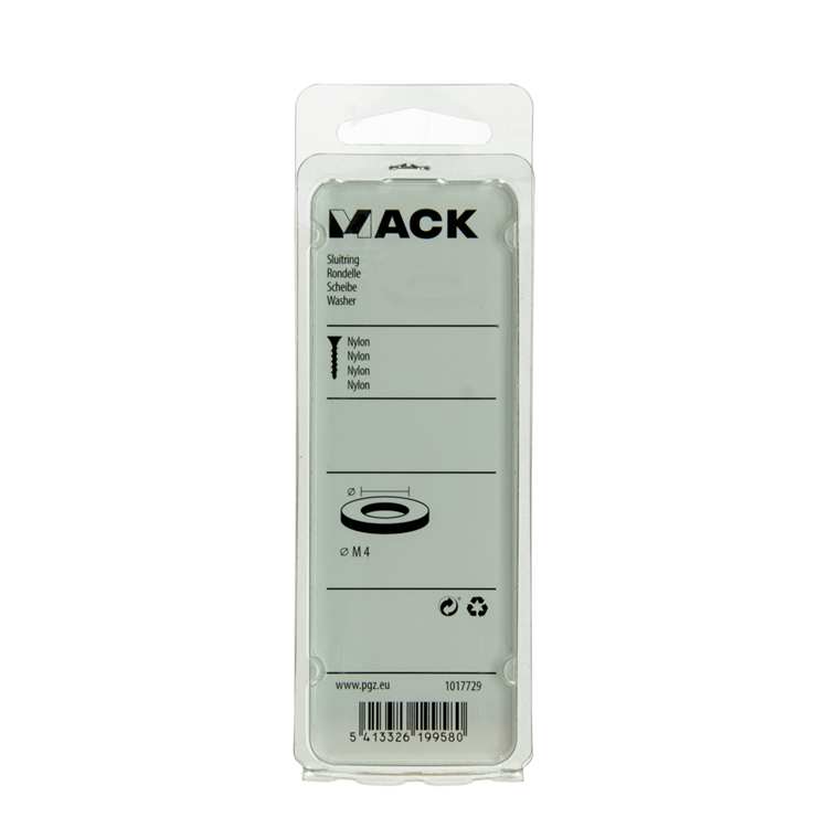 Mack 1017729 – Unterlegscheibe Nylon 12 Stück M4 | 10 Stück