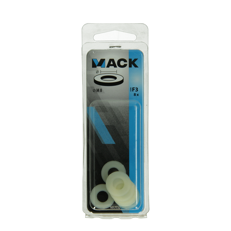 Mack 1017732 – Unterlegscheibe Nylon 8 Stück M8 | 10 Stück