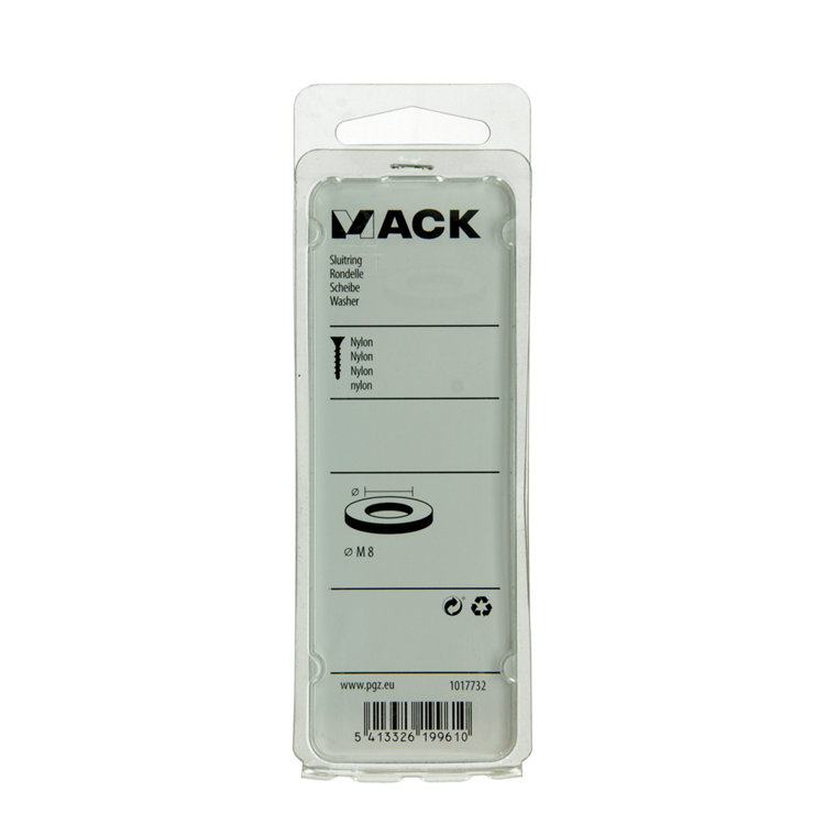 Mack 1017732 – Unterlegscheibe Nylon 8 Stück M8 | 10 Stück