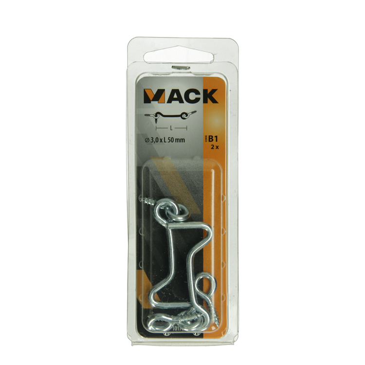 Mack 1017847 – Windhaken aus verzinktem Stahl, 2 Stück, 3,0 x 50 mm | 10 Stück