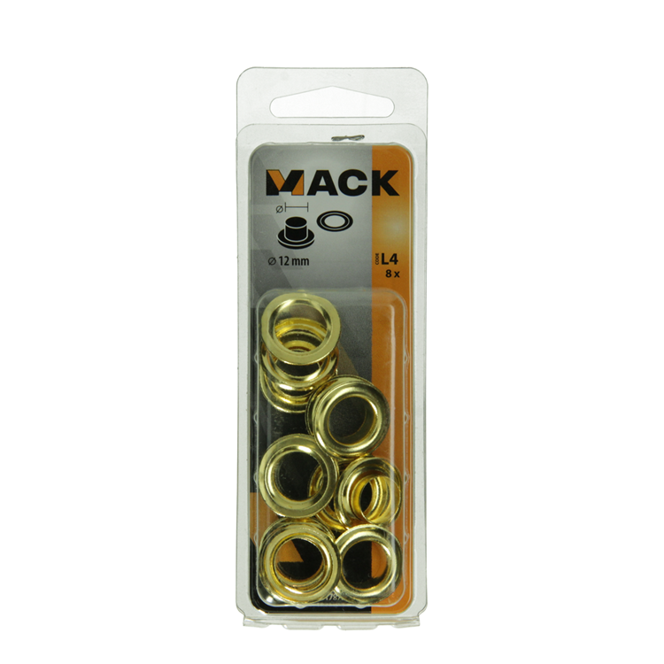 Mack 1017875 - Segelringe Messing 8 Stück 12mm | 10 Stück