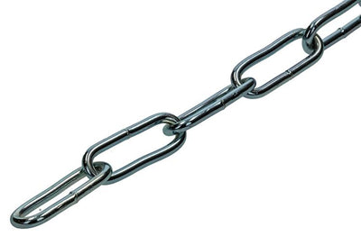 Mack 1004999 - Kettenglied lang DIN5685-1ø 3mm L 26mm 2m WWL 40 kg | 5 Stück