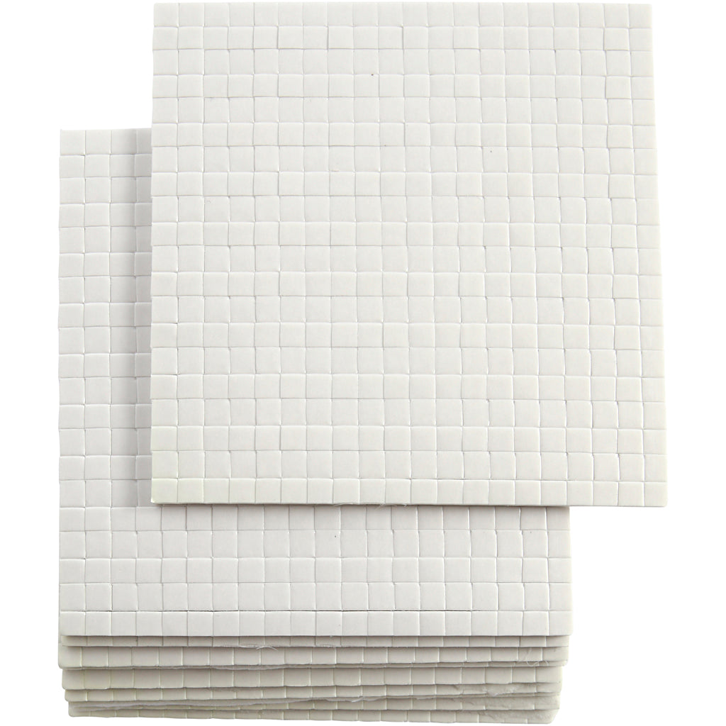 3D-Schaumstoffpads, Größe 5x5 mm, Stärke 2 mm, 10x400 Stück 1 Karton