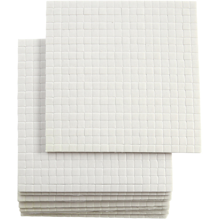 3D-Schaumstoffpads, Größe 5x5 mm, Stärke 2 mm, 10x400 Stück 1 Karton