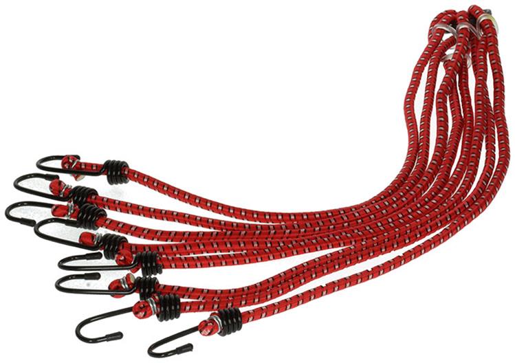 Mack 1006829 - Gummiband 8 Haken rot | 5 Stück
