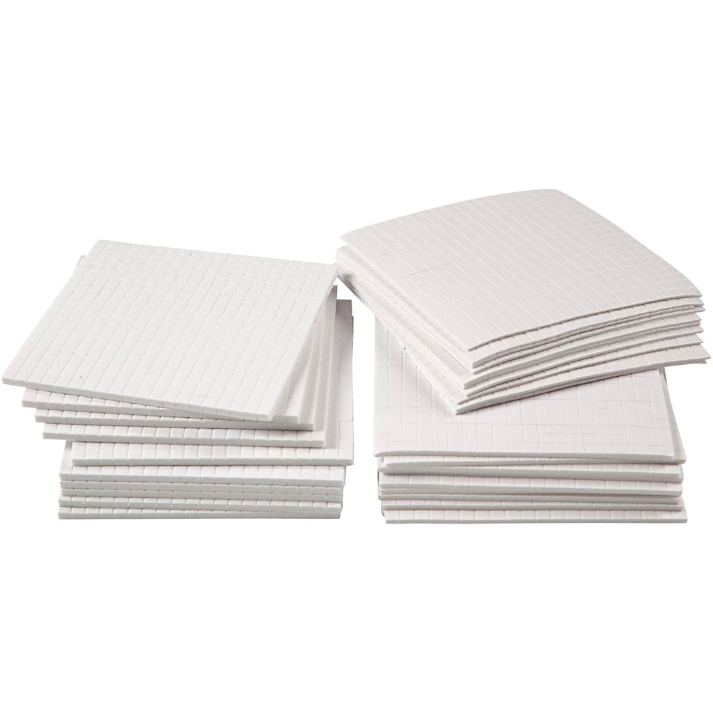 3D-Schaumstoffpads, Größe 5x5 mm, Stärke 1-2-3 mm, 30x400 Stück 1 Karton