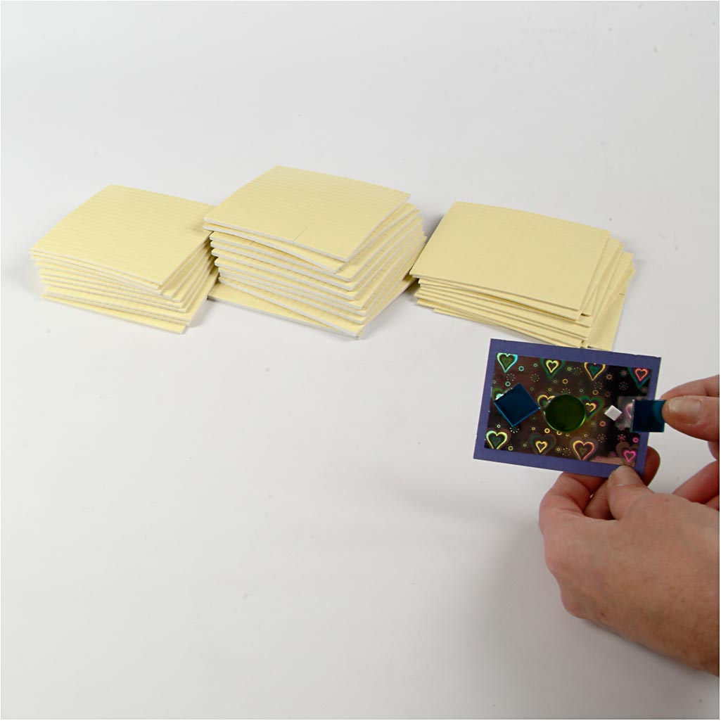 3D-Schaumstoffpads, Größe 5x5 mm, Stärke 1-2-3 mm, 30x400 Stück 1 Karton