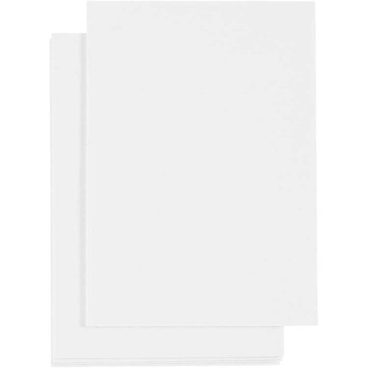 3D-Schaumstoffpads, A6, Blatt 105 x 148 mm, Stärke 2 mm, weiß, 5 Blatt 1 Karton