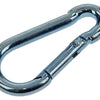 Mack 1006846 - 1 Karabiner + Feder verzinkt schwarz 40x4mm | 5 Stück