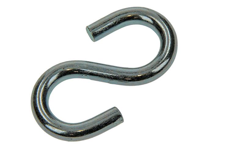 Mack 1006853 - 2 offene S-Haken verzinkt sw 5,0x45mm | 5 Stück