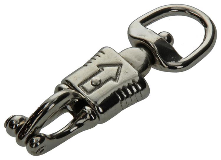 Mack 1006857 - 1 Panikhaken mit drehbarer Öse verzinkt 100mm schwarz | 5 Stück