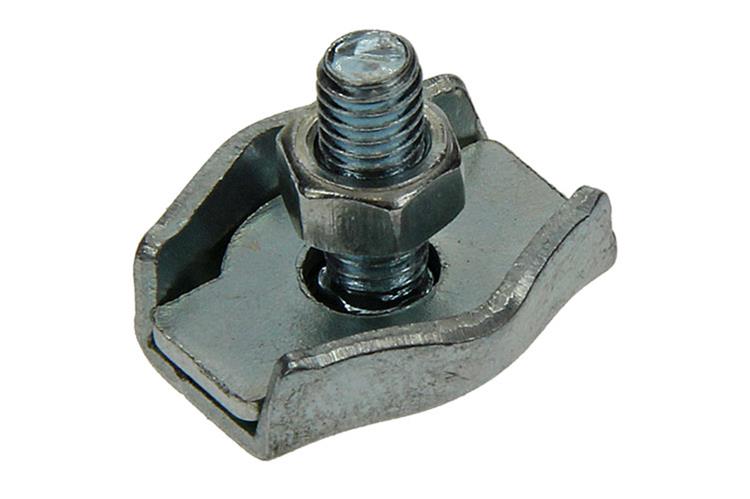 Mack 1006863 - 2 Stahldrahtklemmen Simplex verzinkt 4mm schwarz | 5 Stück