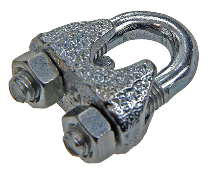Mack 1006866 – 4 Stahldrahtklemmen Crosby verzinkt 6 mm schwarz | 5 Stück