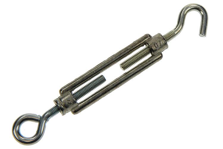 Mack 1006871 - 2 Spanner: Öse + Haken verzinkt M5x70mm schwarz | 5 Stück