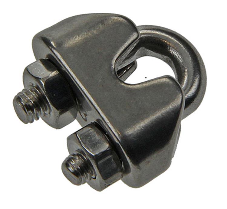 Mack 1006889 – 4 Stahldrahtklemmen Crosby Edelstahl 3 mm schwarz | 5 Stück