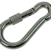 Mack 1006894 – 1 Karabiner + Schloss. verzinkt 10mm schwarz | 5 Stück