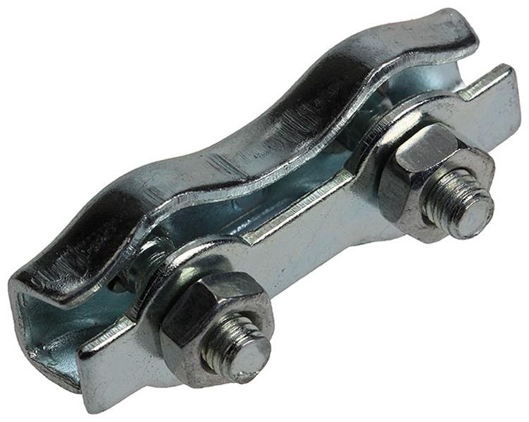 Mack 1006900 - 2 Stahldrahtklemmen Duplex verzinkt 2-3mm schwarz | 5 Stück