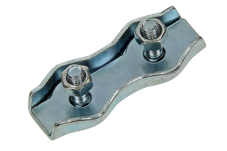 Mack 1006901 - 2 Stahldrahtklemmen Duplex verzinkt 4-5mm schwarz | 5 Stück