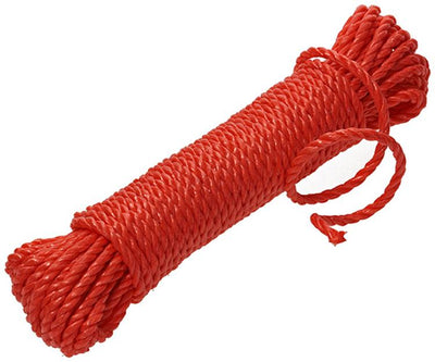 Mack 1006917 - PP gedrehter orangefarbener Strang 4 mm 15 m | 5 Stück