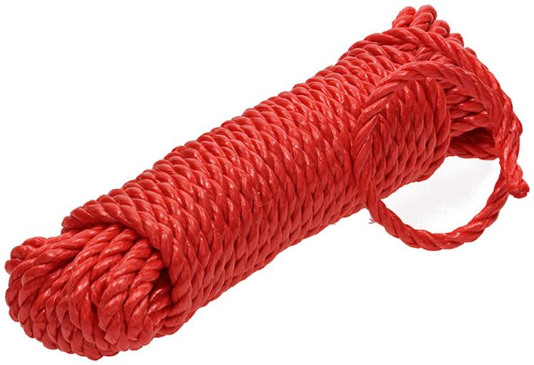 Mack 1006918 - PP gedrehter orangefarbener Strang 6 mm 10 m | 5 Stück