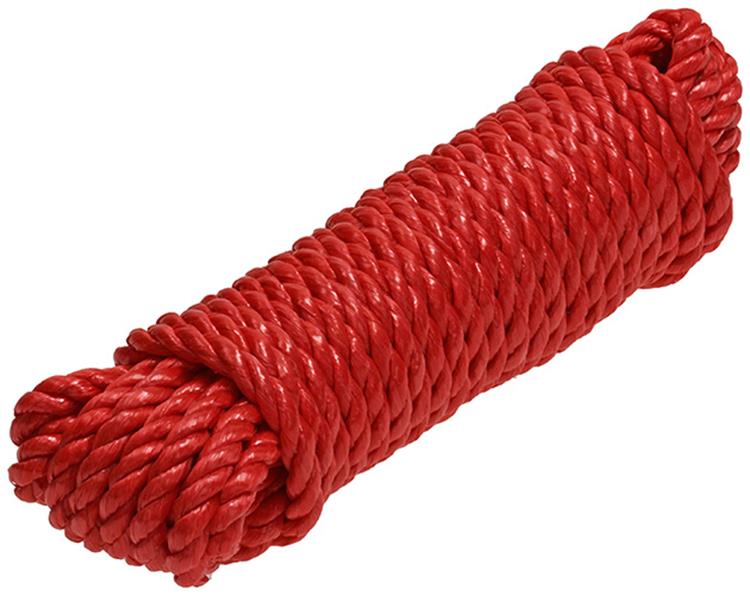 Mack 1006919 - PP gedrehter orangefarbener Strang 8 mm 10 m | 5 Stück