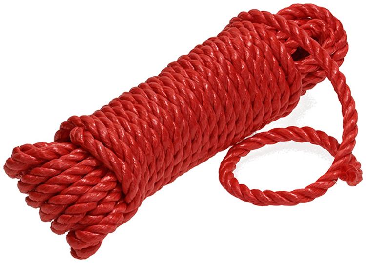 Mack 1006919 - PP gedrehter orangefarbener Strang 8 mm 10 m | 5 Stück