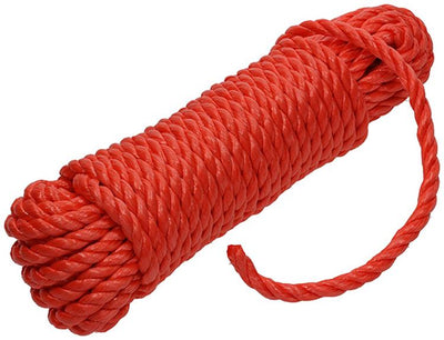 Mack 1006920 - PP gedrehter orangefarbener Strang 10 mm 15 m | 5 Stück
