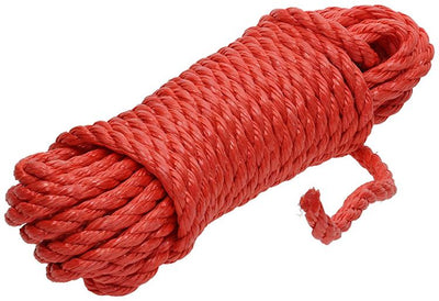 Mack 1006923 - PP gedrehter orangefarbener Strang 12 mm 15 m | 5 Stück