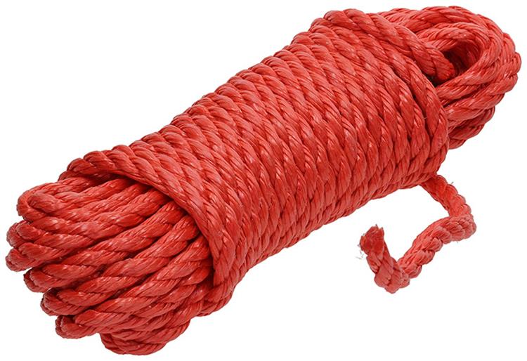 Mack 1006923 - PP gedrehter orangefarbener Strang 12 mm 15 m | 5 Stück