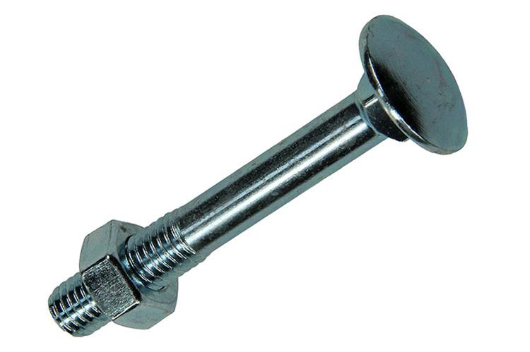 Mack 1007061 - Holzbolzen + Mutter verzinkt 75 Stück 8 x 60 mm | 2 Stk