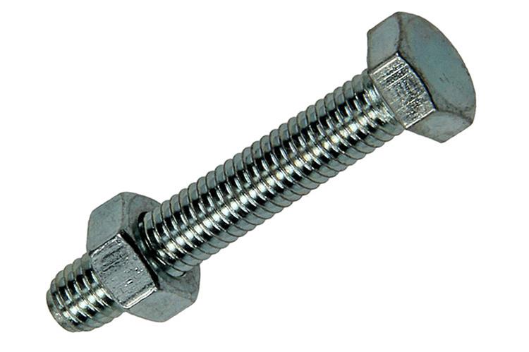 Mack 1007070 - Hahnschraube + Mutter verzinkt 100 Stück 5 x 30 mm | 5 Stück