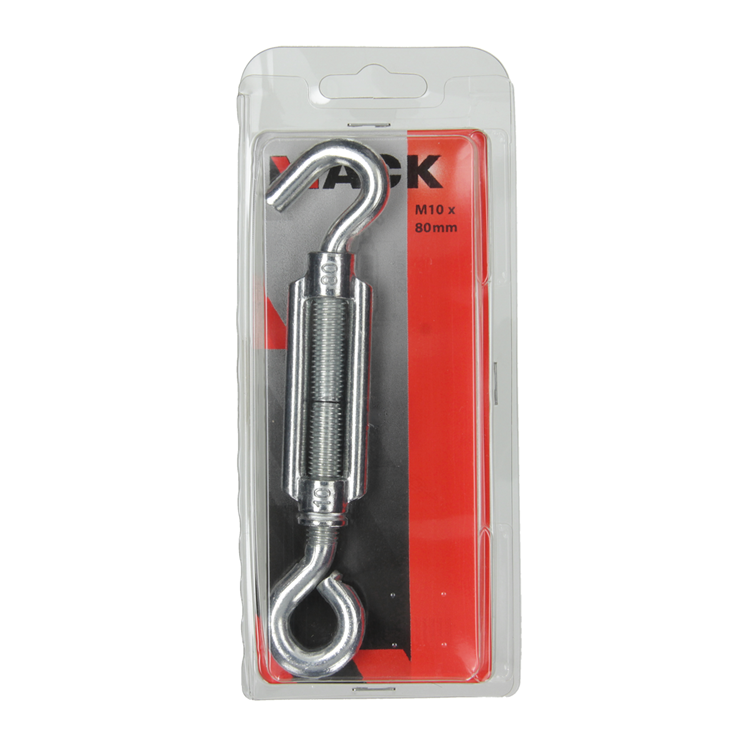 Mack 1006875 - 1 Spanner: Öse + Haken verzinkt m10x80mm sw | 5 Stück