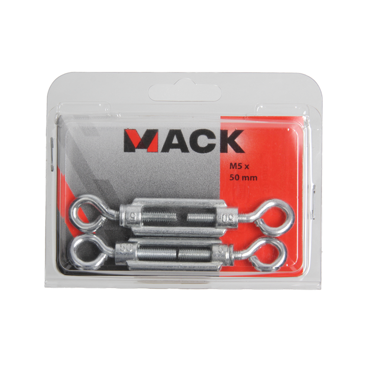 Mack 1006877 - 2 Spanner 2 Ösen verzinkt m5x50mm sw | 5 Stück