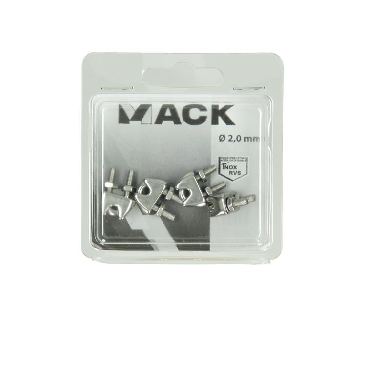 Mack 1006890 – 4 Stahldrahtklemmen Crosby Edelstahl 1–2 mm schwarz | 5 Stück